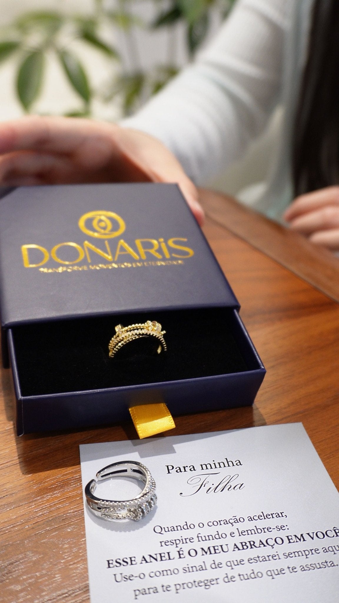 Anillo Anti Ansiedad - Regalo Para Hija Baño de Oro 18k
