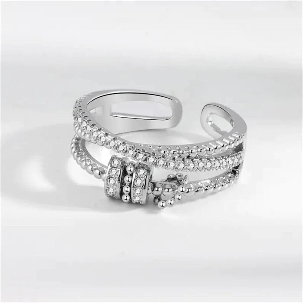 Anillo Anti Ansiedad - Regalo Para Hija Baño de Oro 18k
