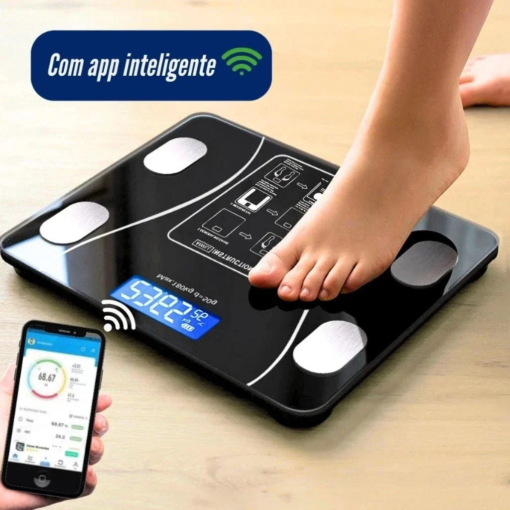 Báscula Digital de Medición Corporal con Bioimpedancia