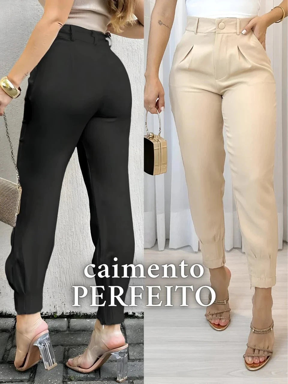 Pantalón Jogger Zanahoria en Sastrería con Cinturón