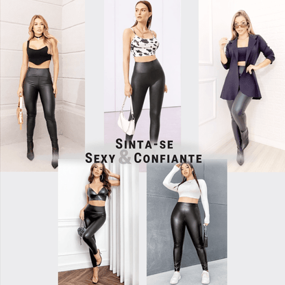 Pantalón Legging de Cuero Aterciopelado - Fashion Leg - Compra 1 Lleva 2