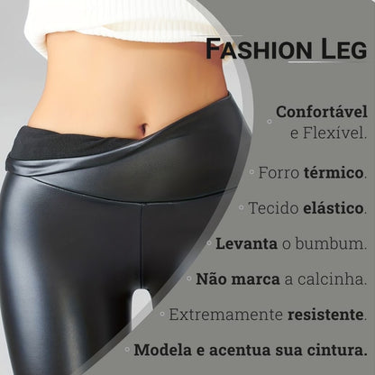 Pantalón Legging de Cuero Aterciopelado - Fashion Leg - Compra 1 Lleva 2