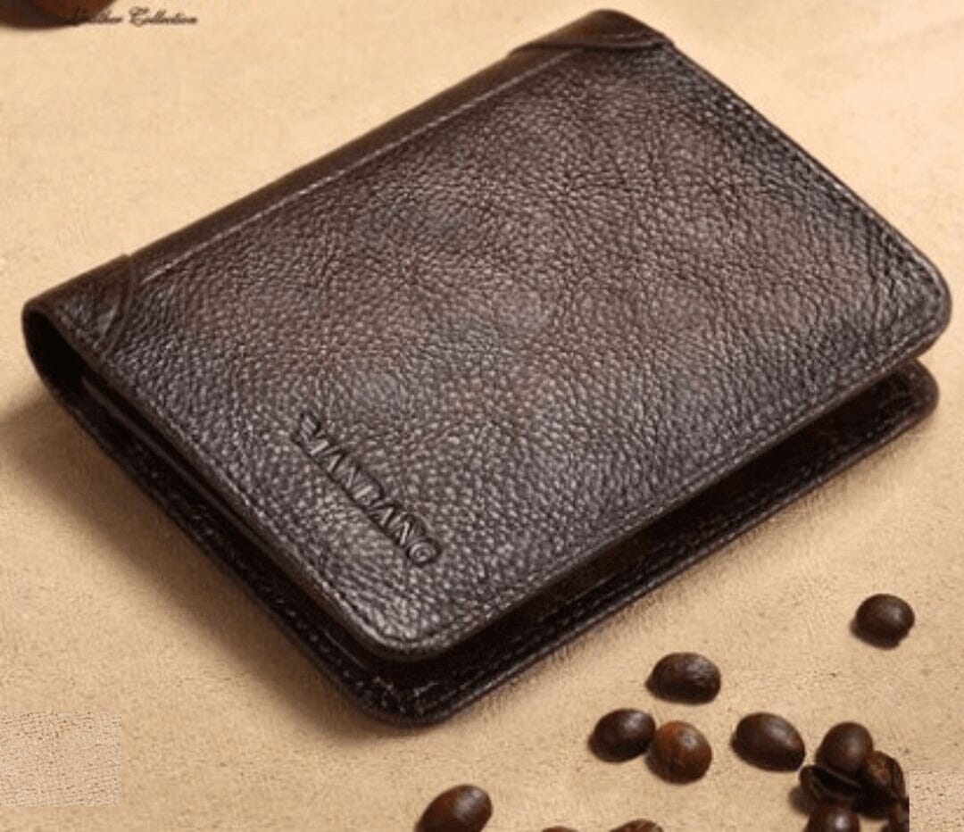 Cartera de Cuero Masculina ManBang™ con Protección RFID Antirrobo