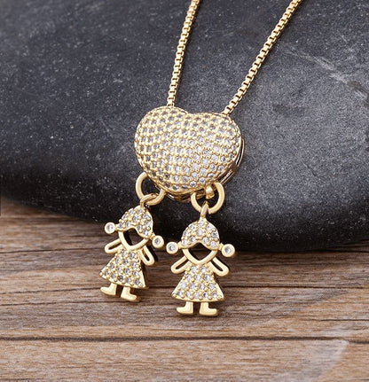 Collar Amor de Madre con Colgante Baño de Oro 18k