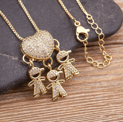 Collar Amor de Madre con Colgante Baño de Oro 18k