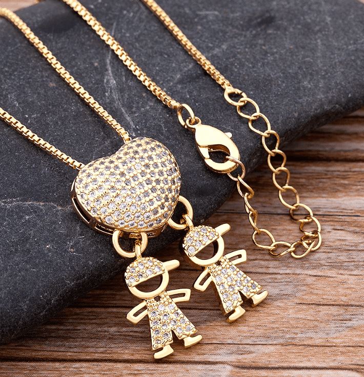 Collar Amor de Madre con Colgante Baño de Oro 18k