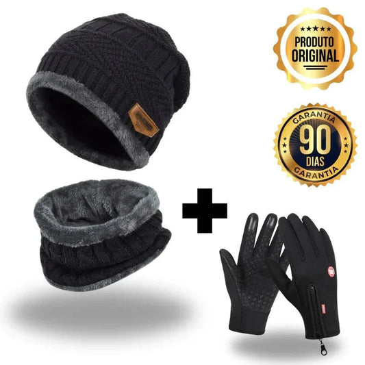 Set de Invierno 3 en 1 – Gorro, Bufanda y Guantes Resistentes al Agua